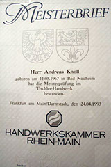 1993 – Andreas Knoll steigt in 6. Generation in das Unternehmen ein...
